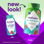 Vitafusion Gorgeous Hair, Skin & Nails Multivitamin Gummy Vitamins, plus Biotin and Antioxidant vitamins C&E, Raspberry Flavor, 135ct (45 day supply), from America’s Number One Gummy Vitamin Brand