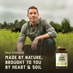 Heart & Soil – 100% Grass Fed & Finished Bone Marrow & Beef Liver from Regenerative Cattle – Supports Bones, joints, Tissue & Skin – 3000mg Libido Booster For Women & Men – Glass Bottle – 180 Capsules