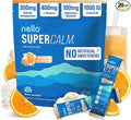 Nello Supercalm Powdered Drink Mix, Cortisol Reducer* and Sleep Aid Supplement, L Theanine, Ksm-66 Ashwagandha, Magnesium Glycinate, Vitamin D 3, No Sugar, Non GMO, On The Go, 20 Ct, Orange Creamsicle