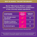 Qunol Menopause Relief + B6 Hormone & Estrogen Free Supplement, Menopause Support for Brain Fog, Hot Flashes, Night Sweats, Mood Swings, 60 Capsules