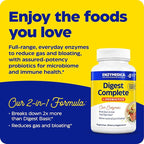 Enzymedica, Digest Complete + Probiotics, Full Range Digestive Enzymes with 800 Million CFU Active Cultures per Capsule, 30 Capsules