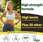 Vegan Vitality Multivitamins & Minerals for Women and Men with High Strength Vitamin B12, D3 & K2. 180 Vegan Multivitamin Tablets - 6 Months Supply. Vitamins for Vegans. Women Multivitamin