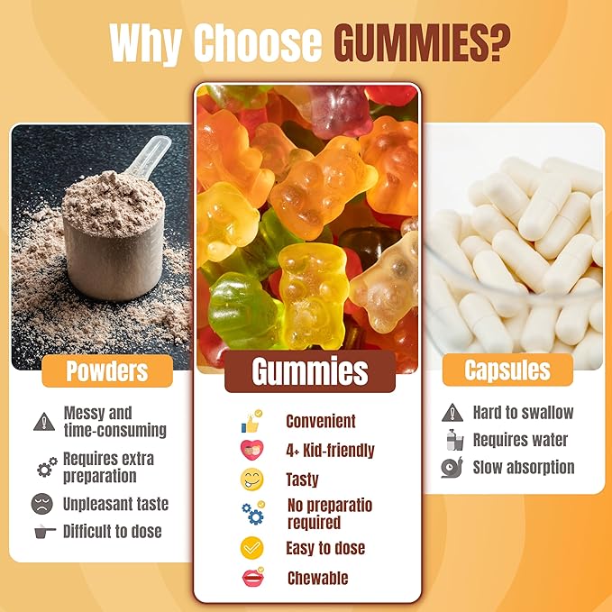 TrueSeaMoss Gummies 3000mg – Irish Sea Moss with Bladderwrack & Burdock Root – 3-in-1 Formula – Fruity Flavor – 60 Gummies