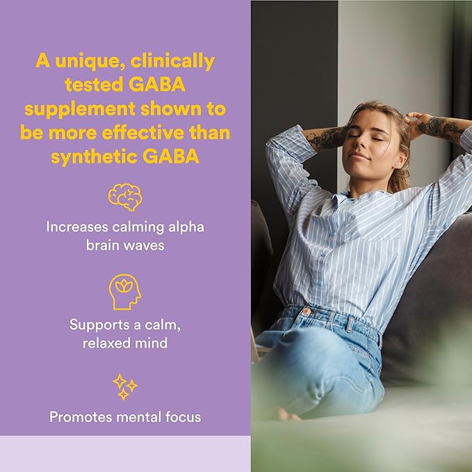 Natural Factors Pharma GABA - Dietary Supplement Supports Calm Sleep & Sleep Quality - Natural, Fast-Working Supplement Aids Focus & Brain Health - 60 Vegetarian Capsules (30 Servings)