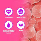 Shameless Snacks - Healthy Low Calorie Snacks, Low Carb Keto Gummies (Gluten Free Candy) - 6 Pack Sour Cherry Bomb