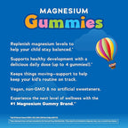 Natural Vitality Calm, Magnesium Citrate Kids Supplement, Stress Relief Gummies, Supports a Healthy Response to Stress, Gluten Free, Vegan, Sweet Citrus, 120 Gummies