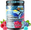 NSF Certified Creatine Gummy 5g - Creatine Monohydrate Gummies – Pre-Workout Energy & Muscle Growth Support for Men & Women | Blueberry Raspberry Electrolyte Gummies (135 Count)