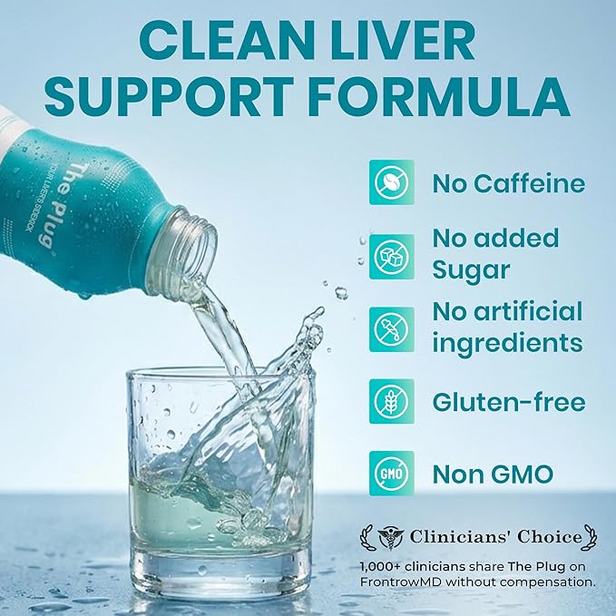The Plug Liver Cleanse Detox & Repair Drink Electrolytes Organic Herbal Liquid Detoxify Body Plants Supplement Support Weight Loss Natural Health Hydrate Sports Energy Immunity Shots Minerals Vitamins