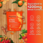 Turmeric Gummies for Women | Curcumin Supplement Gummies for Inflammation | Turmeric Supplement for Adults | Natural Curcumin, Low-Sugar, Vegan, Mandarin Orange Flavor, 45 Count (Pack of 3)