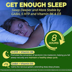 Liposomal L-Theanine 200mg Magnesium Glycinate 400mg Gummies with GABA, 5HTP, Apigenin, Vitamin B6 & D3, Ashwagandha, Lemon Balm Leaf, Melatonin Free Sleep Chewable for Relax Mood & Muscle, 2 Packs
