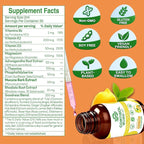 Cortisol Liquid Drops Support Supplements for Men and Women, Cortisol Detox Hormone Balance with Magnesium, Ashwagandha, L-theanine for Mood Support, Lemon Flavor, 60ml