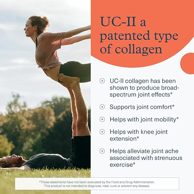 Youtheory Joint Complex with UC-II Collagen - Type 2 Collagen Peptides for Joint Support* - with Boswellia, Ginger & Turmeric - Supports Anti-Aging* - 60 Count (30-Day Supply)