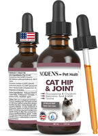 NODENS Cat Hip and Joint Liquid Glucosamine for Cats with Chondroitin – All Natural Cat Joint Supplement for Senior Cats Pain Relief Anti-inflammatory for Improved Joint Flexibility & Mobility 2oz