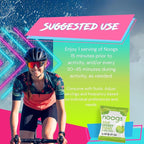 Noogs Sour Energy Chews, Wicked Apple Electrolyte Energy Gummies, Sour Candy Flavored Alternative to Running Gels, Vegan, Gluten Free & Caffeine Free, 12 Pack