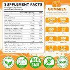 2 Pack Calcium Citrate Gummies, Calcium Supplements for Women & Men, High Absorption Calcium Gummies with Vitamin D3, Magnesium & Zinc for Muscle, Bone & Immune Support, Orange Flavor