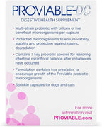 Nutramax Proviable Probiotics for Dogs and Cats, Daily Digestive Health Supplement with Multiple Strains of Bacteria, Cat and Dog Probiotics Plus Prebiotics, 30 Capsules