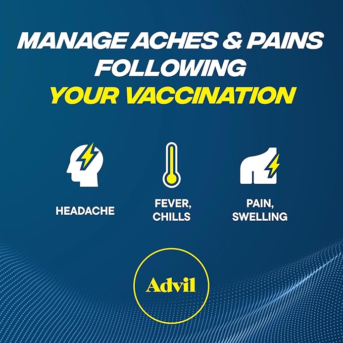 Advil Pain Reliever and Fever Reducer, Pain Relief Medicine with Ibuprofen 200mg for Headache, Backache, Menstrual Pain and Joint Pain Relief - 50x2 Coated Tablets