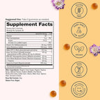 Winged Wellness Rise Up, Energy & Focus Gummies for Women - Daily Brain Boost Gummy Supplement with Natural Caffeine, Ashwagandha, B12, Nootropics Alpha-GPC & Lion’s Mane - Pineapple, 60 Gummies