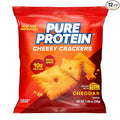 Pure Protein Cheesy Crackers, Cheddar, High Protein Snack, 10G Protein, 1.06 Oz (Pack of 12)