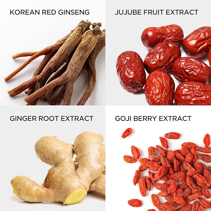 JUNG KWAN JANG Vital Tonic Korean Red Ginseng, Ginger, Fruit Blend Wellness Shots for Energy, Focus, Circulation and Immunity Supplement, 10 Count