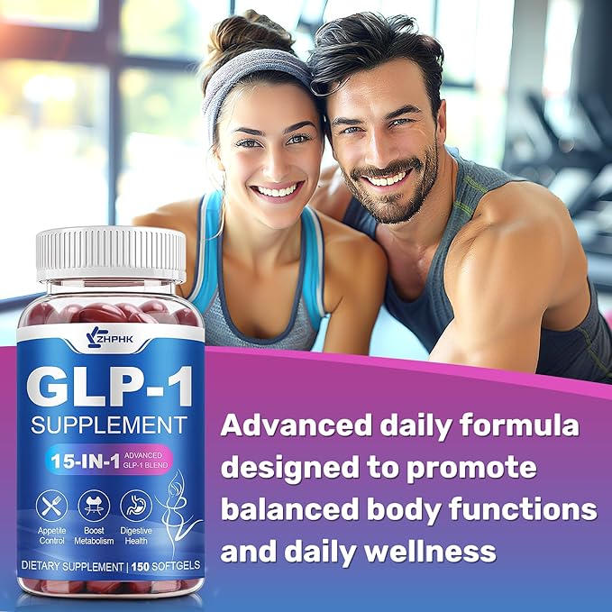 GLP-1 Supplement Natural Activator Formula GLP1 for Women & Men, with Probiotic, Hops, Green Tea for Energy, Gut Health, Hunger & Metabolism Support, 300 Count