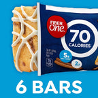 Fiber One 70 Calorie Soft-Baked Bars, Cinnamon Coffee Cake, 6 Bars, 5.34 oz (Pack of 8)
