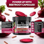 VitaUp Beet Root Capsules - USA Made Beetroot Supplement for Normal Circulation, Nitric Oxide & Heart Support - 5-in-1 Beets with Grape Seed, Garlic Extract, Hawthorn Berry, Olive Leaf - 90 Vegan Caps