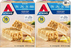 Atkins Lemon Flavored Snack Bar,High Protein Bar,Low Sugar and Low Carb,Keto Friendly Snack,Gluten Free,High in Fiber,Made with Real Almond Butter,16 Count (Pack of 2)