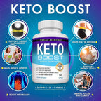Keto Boost Diet Pills Ketosis Supplement - Natural Exogenous Keto Formula Support Energy & Focus, Advanced Ketones for Ketogenic Diet, Keto Diet Pills, for Men Women