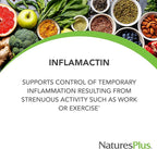 NaturesPlus Herbal Actives InflamActin - 60 Vegetarian Capsules - Herbal Supplement with Turmeric & Bromelain - Supports Adaptogenic Function - Vegan, Gluten-Free - 30 Servings