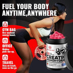 Natures Aid NSF Certified Creatine Gummy 5g - Creatine Monohydrate Gummies – Pre-Workout Energy & Muscle Growth Support for Men & Women | Strawberry Electrolyte Gummies (135 Count)