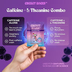 Caffeine Candy – Popping Energy Candy Crystals,100mg Caffeine L-Theanine & B12, – Fast Energy, No Drink Needed – Coffee Alternative 15-Pack (Cherry Berry)
