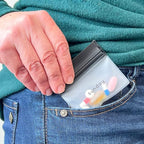 EZY DOSE Reusable 7-Day Pill Pouch Set, Durable Multi-Purpose Travel-Sized Baggies, Includes Days of The Week Labels w/Color for Easy Identification, Silicone Storage, Clear, BPA Free, TSA Approved