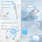 Milk Skincare Set for Kids & Teens 12PCS - Milk Skin Care for Girls Ages 8-12, Milk Extract Skincare for Beginners with Niacinamide & Hyaluronic Acid - Moisturizing Skin Kit for Daughter, Girls