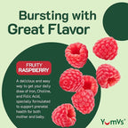 YumVs Prenatal Gummies for Women - Prenatal Vitamins for Women with Folic Acid, Iron & Choline - Vegetarian & Kosher Pregnancy Vitamins - Womens Prenatal Multivitamin with A C D3 E B6 B12 (60 Count)
