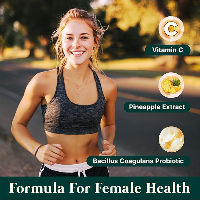 Vaginal Probiotic Gummies - Pineapple Probiotic Gummies for Women Vaginal Health Support, Sugar Free Vegan Womens Vitamins with Vitamin C, pH Balance for Women, 60 Gummies 30 Day Supply