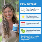 VoomVaya Bye Bye BO – Body Deodorizing Supplement for Women Over 40 – Chlorophyll Pills with Sage & Peppermint – Internal Deodorant for Body Freshness – 60 Capsules