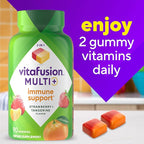 Vitafusion Multi+ Immune Support* – 2-in-1 Benefits & Flavors – Adult Gummy Vitamins with Vitamin C, Zinc, Daily Multivitamins, 90 Count