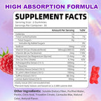 Pack of 2 Saffron Gummies, 10-in-1 Saffron Supplements for Kids & Adults with 88.5mg Saffron Extract, for Emotions, Zzz, Sugar Free, Raspberry Flavor, 120 Count