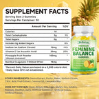 Premium Feminine Balance Gummies for Women pH Balance Support & Immune Health, Sugar Free, Non-GMO, Vegan, Gluten-Free - 60 Pineapple Gummies, 30 Servings