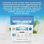 MYOXCIENCE Micronized Creavitalis Creatine | The World’s Purest Micronized Form of Creatine Monohydrate | Supports Muscle Performance, Lean Body Mass, & Cognition | 75 Servings