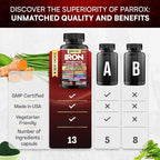 Iron Supplement with Slow Release Iron, Probiotics, Spirulina, Turmeric, Vitamin B6, B12, C, Zinc, Folate, Beetroot, Nettle Leaf, Dandelion Root, Black Pepper, Extra Strength, 60 Vegan Capsules