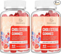 Cholesterol Supplement with Plant Sterols & Stanols, Guggul, Bergamot Orange Extract, Red Yeast Rice, Cholesterol Complex Gummies, Mixed Berry Flavor, 120 Counts