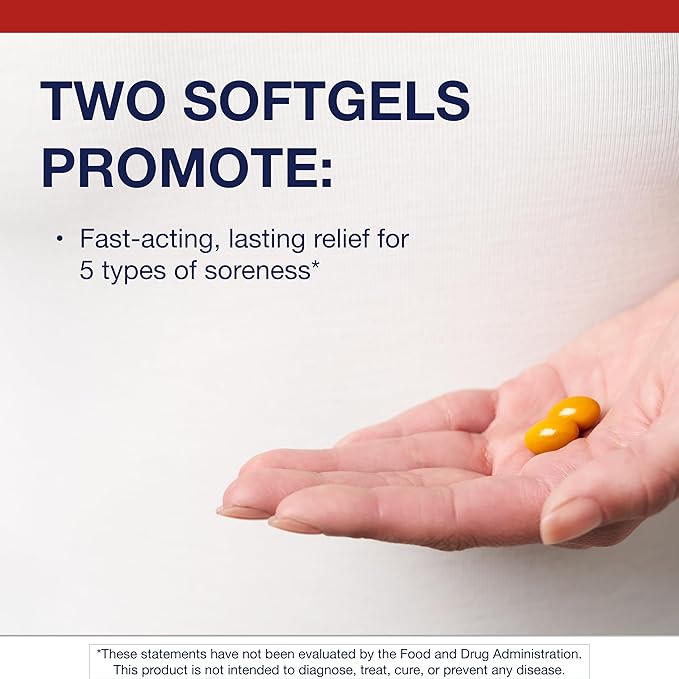 Metagenics Rapid Relief - Herbal Softgel with Turmeric & Boswellia - Supports Fast Relief for Muscle, Back & Joint Discomfort* - Drug-Free, Non-GMO, Gluten-Free - GMP Certified Facility - 20 Softgels