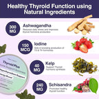 Thyroid Plus Gummies - Ashwaganda, Iodine, Bladderwrack, Kelp, and Schisandra