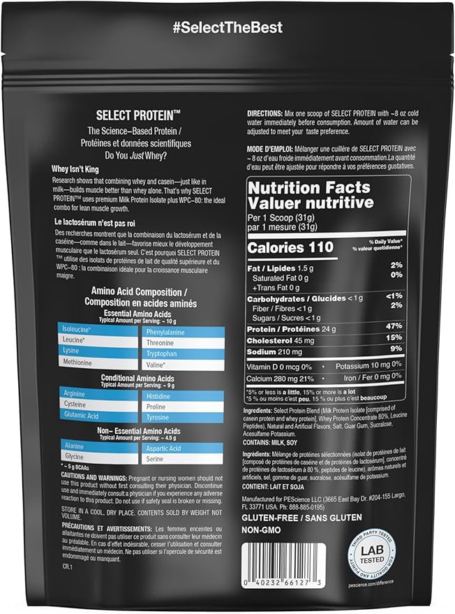 PEScience Select Protein Powder Variety Pack - 5 Flavors - 25 Servings - Protein Powder Sample Pack, Whey and Casein Blend, Keto Friendly, Gluten Free, Digestion Friendly, Amazing Taste