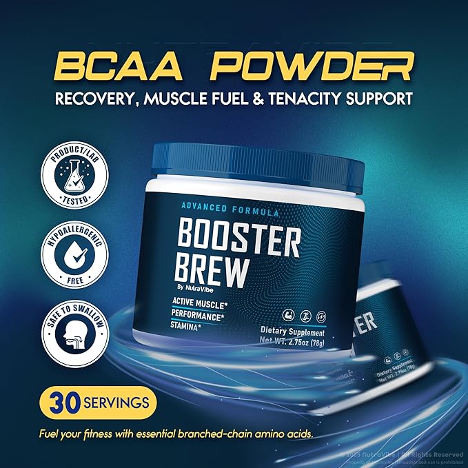 (2 Pack) Booster Brew Powder - BoosterBrew Energy & Stamina Powder Formula – Premium Performance Drink Mix, Focus & Drive Support, Easy-to-Mix and Great Tasting (60 Servings)