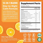 Venture Pal Calm Drink Mix, Cortisol Reducer and Sleep Aid with Magnesium Glycinate, Ashwagandha, L-Theanine,Vitamin D, Calm Magnesium Powder for Relax & Focus, No Sugar, Non GMO, Vegan & Gluten-Free
