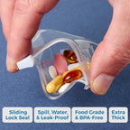 Zippered Pill Pouch Bags - 120 Pcs, Slide Lock Clear Plastic Mini Bags, BPA-Free for Pills Vitamins, Supplements, Medications, Jewelry, Crafts, Small Objects - Self-Sealing, Reusable, Travel-Friendly