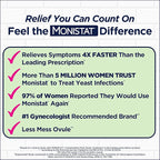 Monistat 3 Day Yeast Infection Treatment for Women, 3 Miconazole Ovule Inserts and External Monistat Anti-Itch Cream Bundle